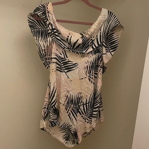 minkpink palm tree romper
